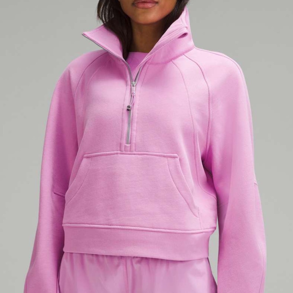 Lululemon Scuba Oversized Funnel-Neck Half Zip Dahlia Mauve